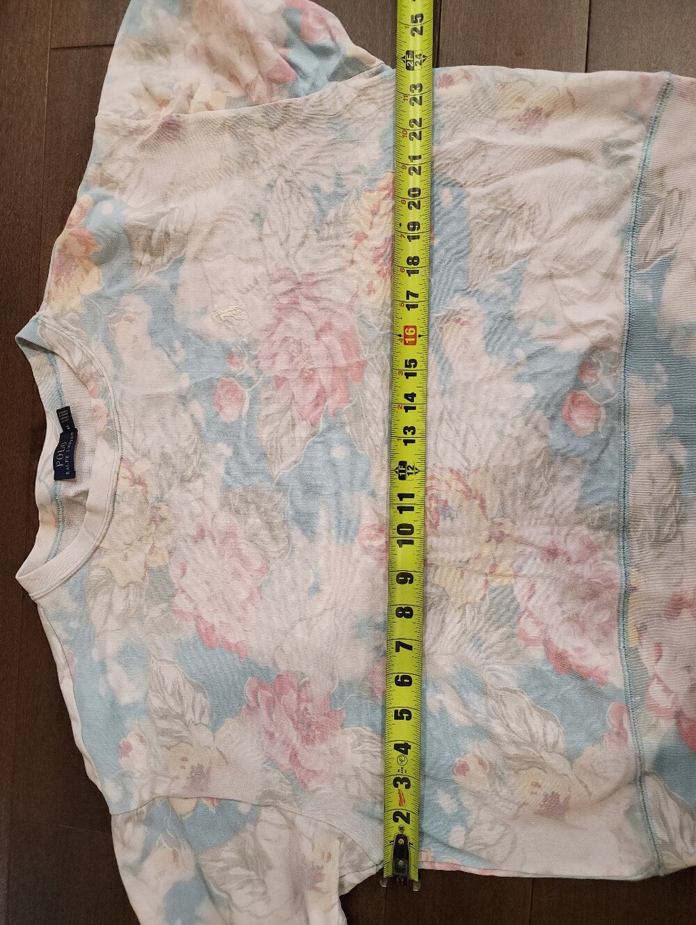 Ralph Lauren Floral Pastel Sweatshirt in Light Blue, Pink & Cream Medium - Picture 5 of 5